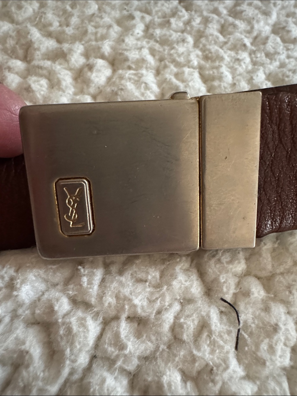 YSL st Laurent designer Y2K leather belt